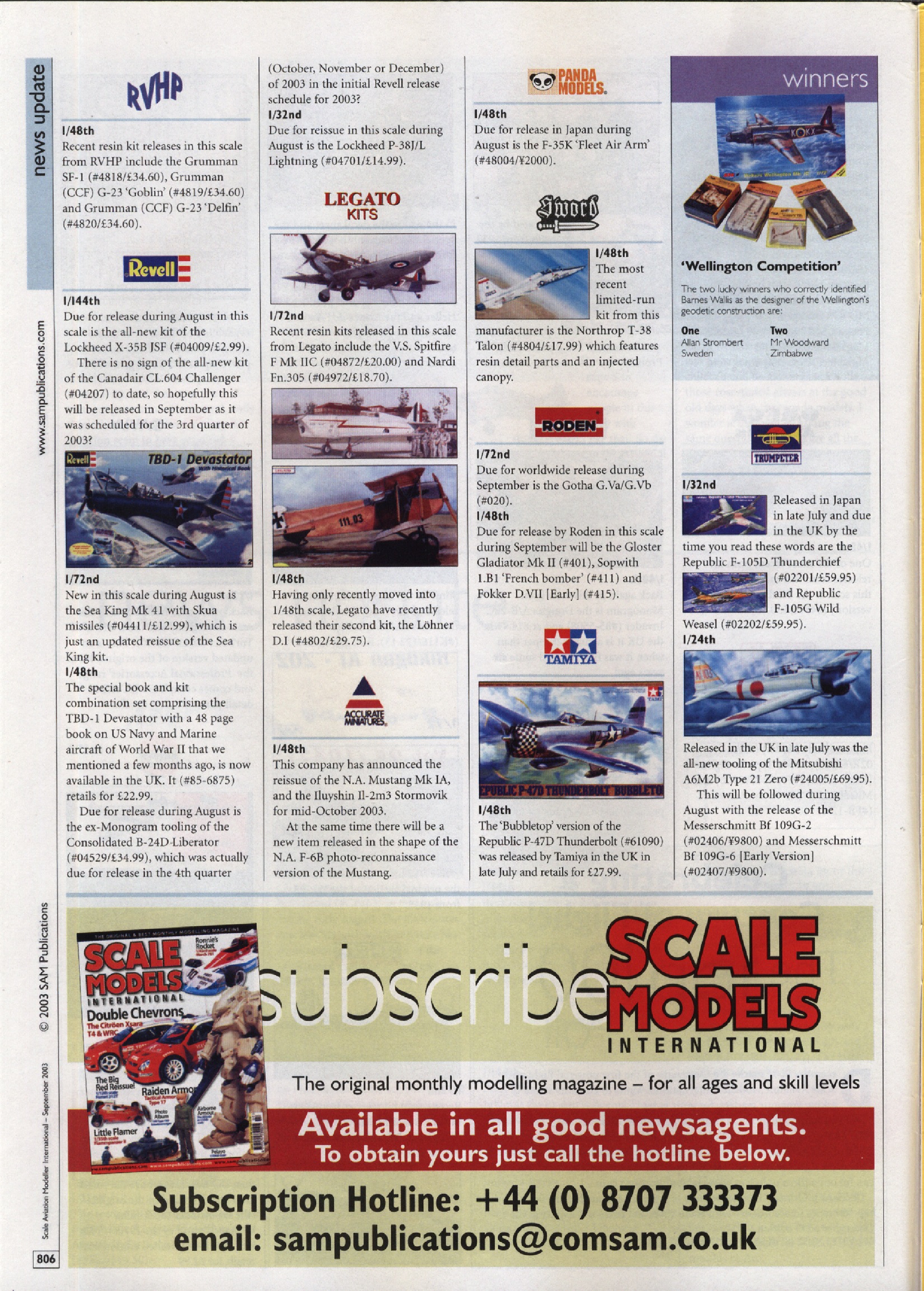 Scale Aviation Modeller International 2003-09